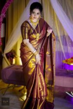 Kanchipuram Tishu Silk Saree With B.P. - Image 3