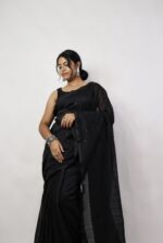 Mul Cotton Saree With B.P. - Image 3