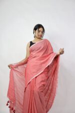 Mul Cotton Saree With B.P. - Image 4