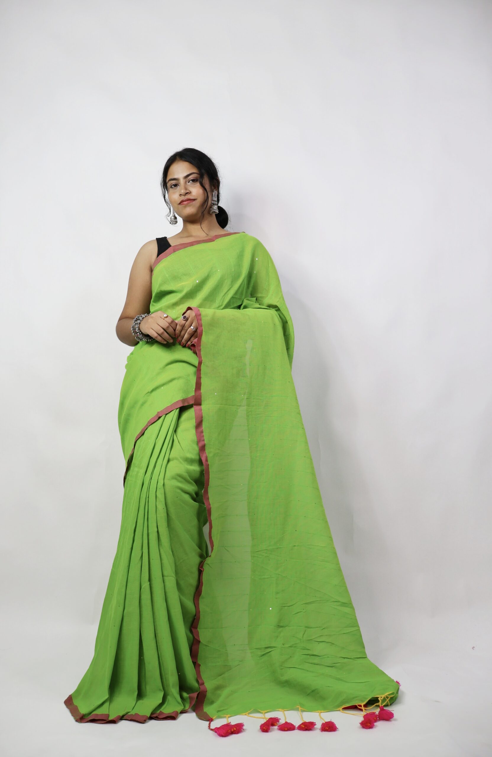 1004933690 Mul Cotton Saree With B.P. - Image 1