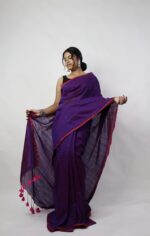 Mul Cotton Saree With B.P. - Image 2