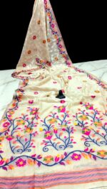 Tassar Tantuja Lota Ful Design Saree With Worked B.P.