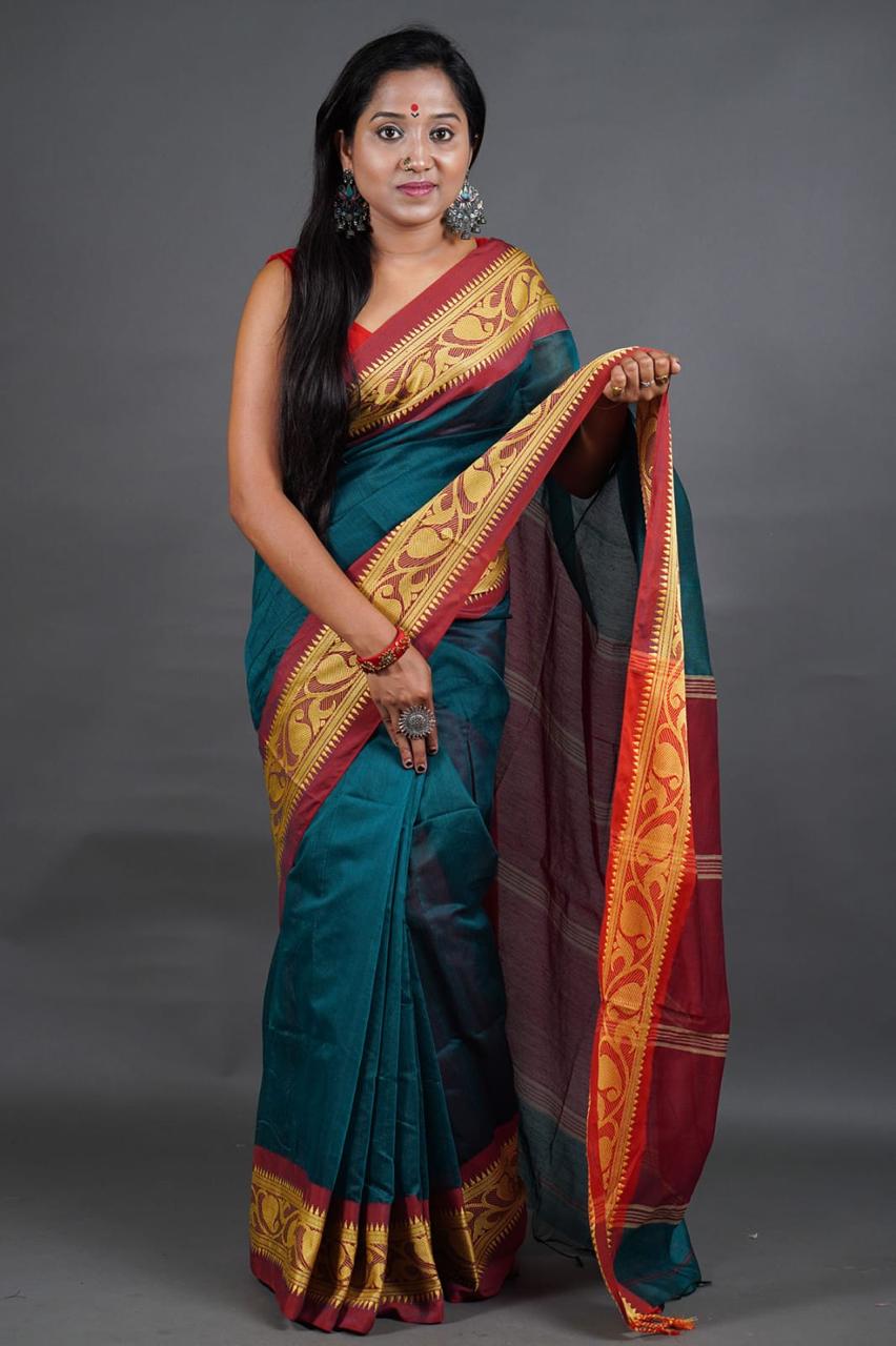 G1 Cotton Silk Kalka Saree With B.P. - Image 1