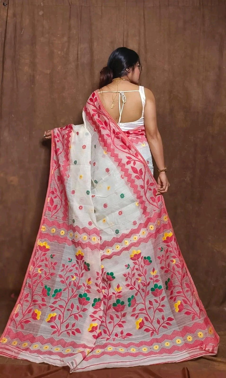 B New Exclusive Golap Buti Kalka Design Saree - Image 1