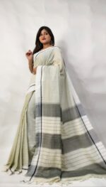 Khadi Cotton Checks Saree With B.P.