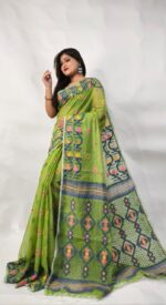 New Design Allover Silk Cotton Jamdani Saree With B.P.