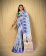 New Khadi Swan Buti Design Saree With B.P.
