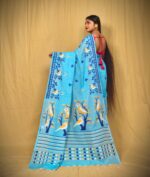 New Khadi Pakhi & Lota Buti Design Saree With B.P. - Image 3
