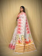 New Khadi Swan Buti Design Saree With B.P. - Image 2
