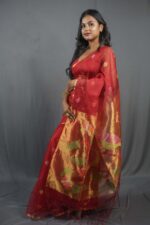 Allover Moslin Bird Pallu Saree With B.P.