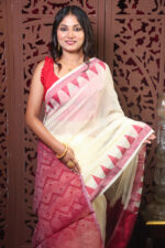 Cotton Silk Tample Jamdani Saree With B.P. - Image 2
