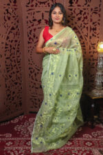 Trivuj Jamdani Saree With Blouse Piece
